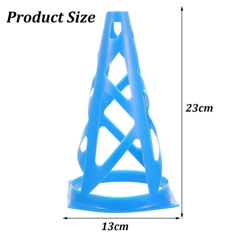 10Pcs 23CM Football Training Cones Soccer Sign Bucket Barrier Kids Adults Springback Marking Cup Symbol Sports Accessories