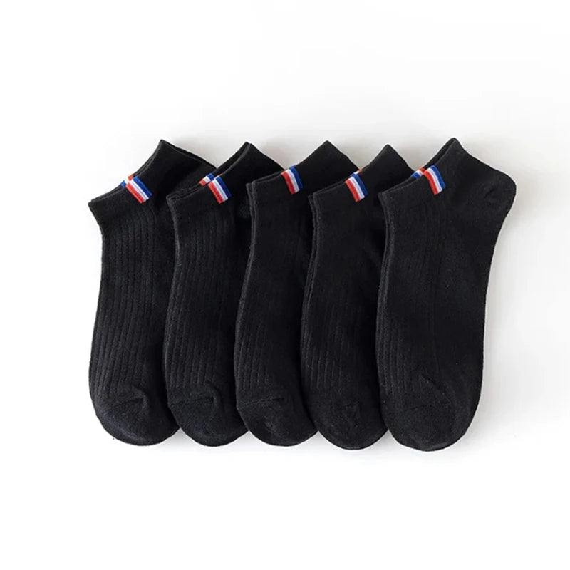 10/20 Pair Neutral Solid Color Low-Top Sports Socks Spring Summer Sweat Absorbing Breathable Comfortable All-Season Leisure Sock