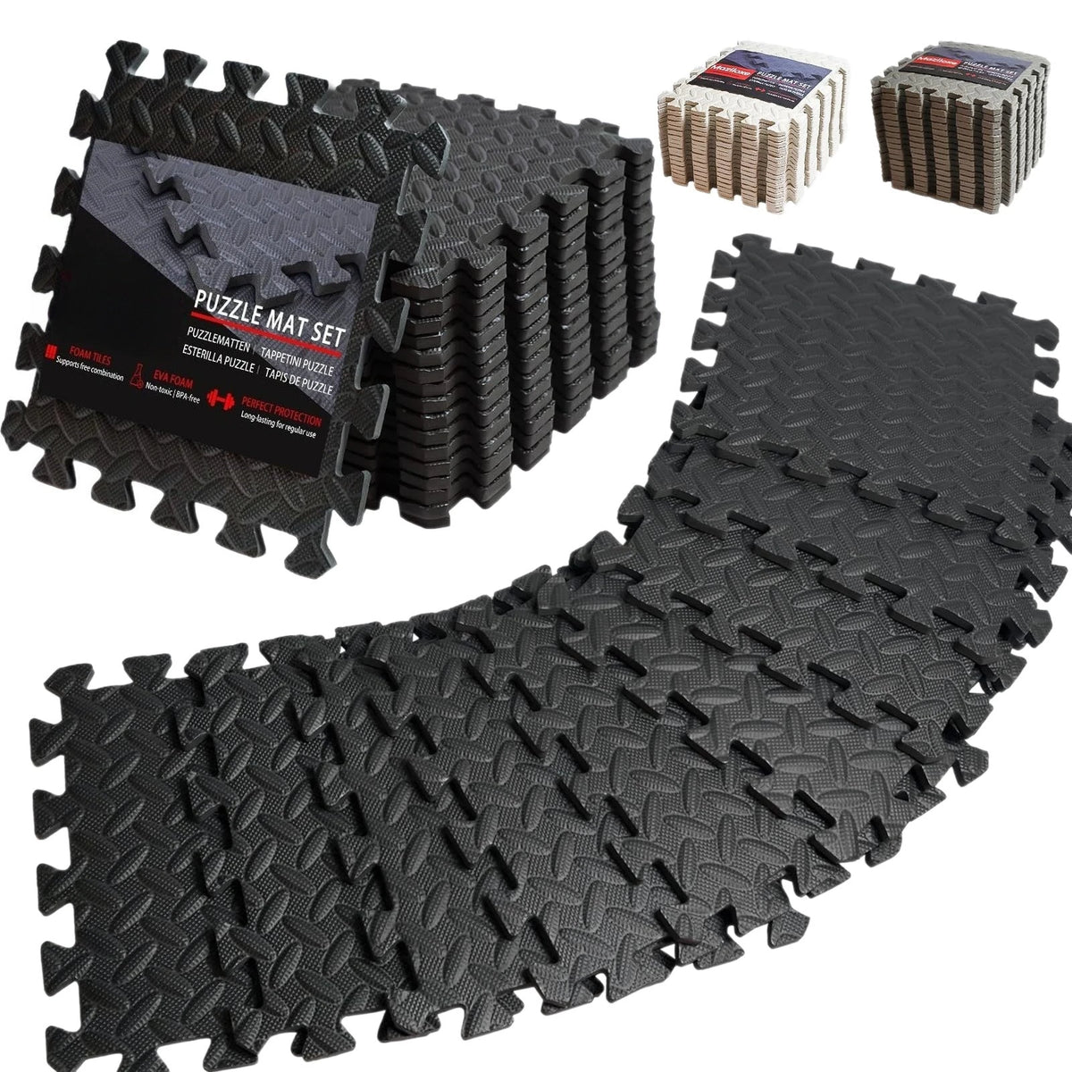 30x30x2.5CM Thickened Yoga Puzzle Mat(6/8/12Pcs) Fitness Interlocking Foam Mat EVA Non-Slip Flooring Rug for Home Living Room