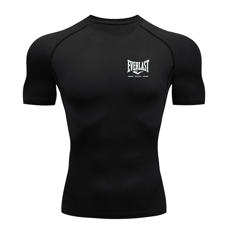 New Men's Running Compression T-Shirt Short Sleeve Gym Workout Shirts Fitness Shirts Men's Jogging Sportswear Sweatshirts