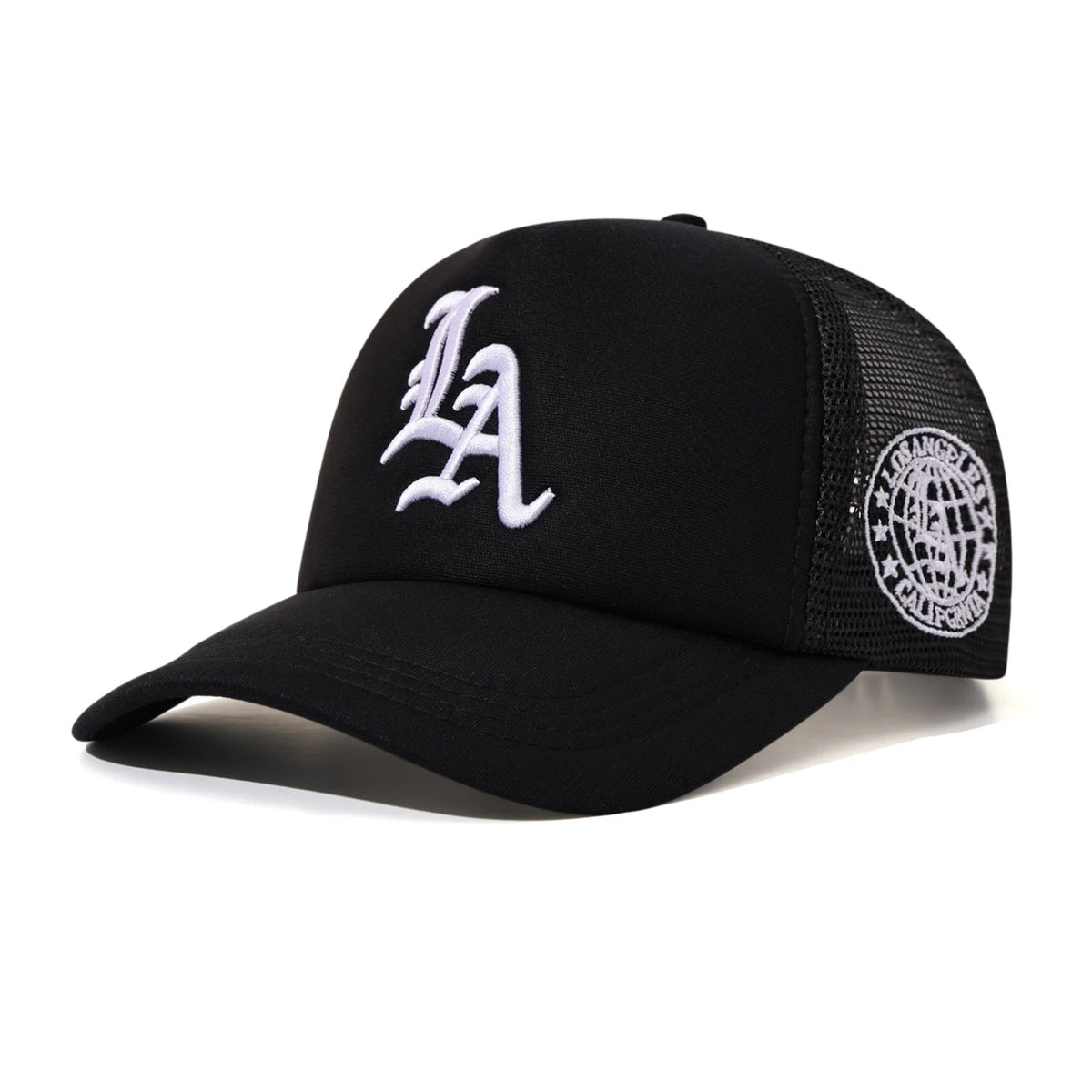 1pc/2pcs LA Embroidery Breathable Truck Hat Hip Hop Street Baseball Hat American Sunshade Couple Duck Tongue Hat