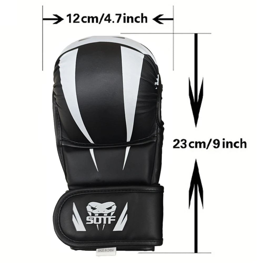 Professional MMA Boxing Gloves PU Leather MMA Fighting Martial Arts Boxing Gloves Karate Muay Thai Training Gloves Men's