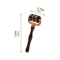 Wooden Massage Roller | Handheld Muscle Relief for Neck, Shoulders, Head | Promotes Circulation | Home & Office Use