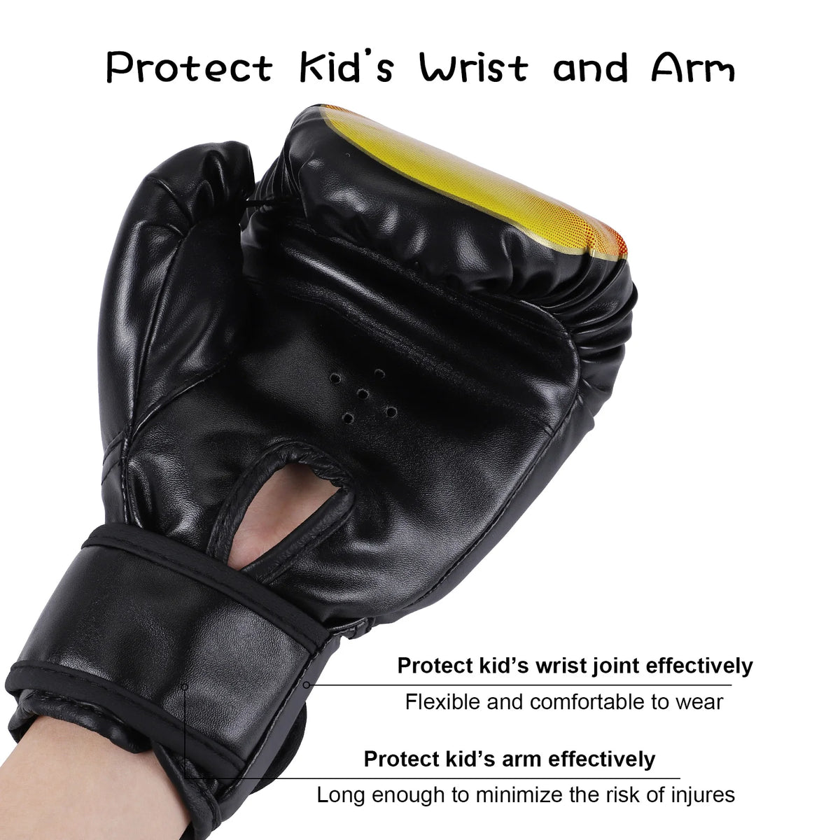 1 Pair Punching Training Workout Fight Exercise Mitts Kids Leather Boxing Gloves Kids Children Train Gym Glove Hand Protector