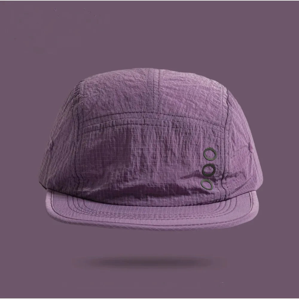 Korean 5‑Panel Letter Printed Baseball Cap, Quick‑Dry Plain Hat for Men Women Outdoor Running Casual Fashion Headwear