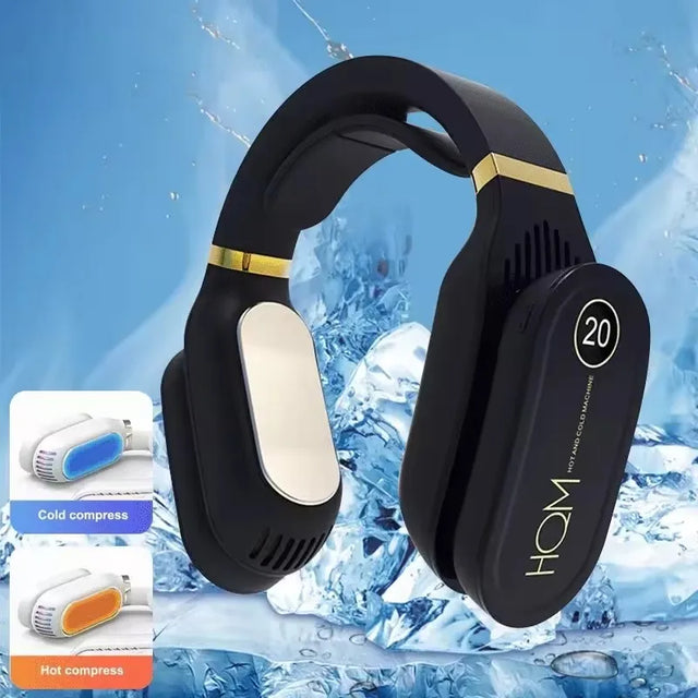 Mini Neck Fan Air Cooler Portable Bladeless Fan USB Leafless Cooling Conditioner Wearable For Neckband Neckband fan