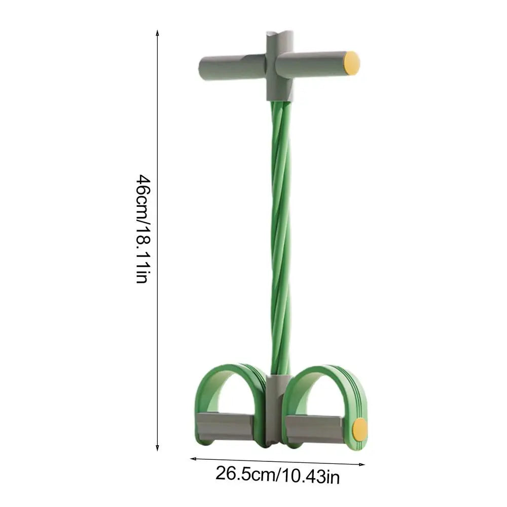 Foot Pedal Resistance Band 4-Tube Pedal Tension Rope Yoga Elastic Pull Rope Fitness Sit-up Exercise Equipment for Home Gym