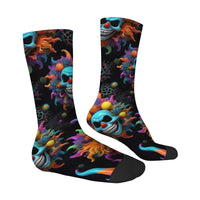 Funny Gothic Clown Skull Print Men's Socks Breathable and Skin-friendly Socks Novel Funny Harajuku Style Street Fashion Socks