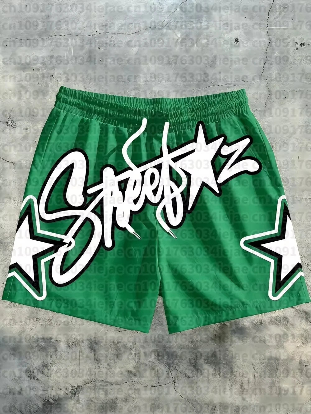 2026 Summer New Breathable Fitness 3D Letter Printed Star Pattern Casual, Fashionable, Soft and Comfortable Men's Shorts
