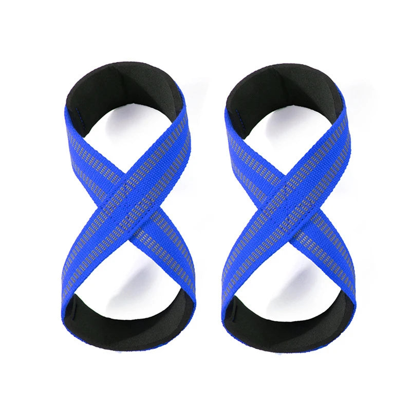 Padded Figure 8 Weight Lifting Wrist Straps Deadlift Powerlifting Belts Hand Support Strong Weightlifting Non-slip Wrist Wraps