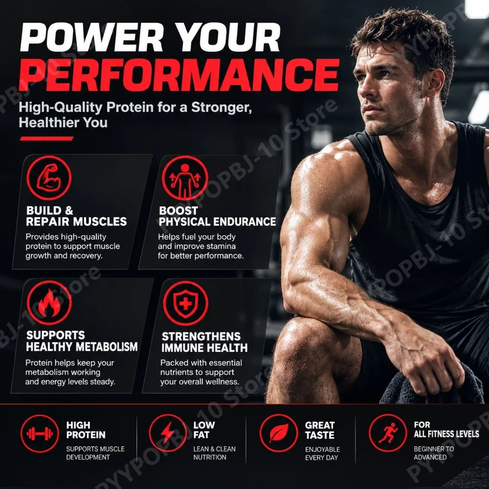 Whey Protein Powder Concentrate 20G Protein Supports Muscle Growth & Recovery Chocolate Vanilla Strawberry Milk 40 Servings 1kg