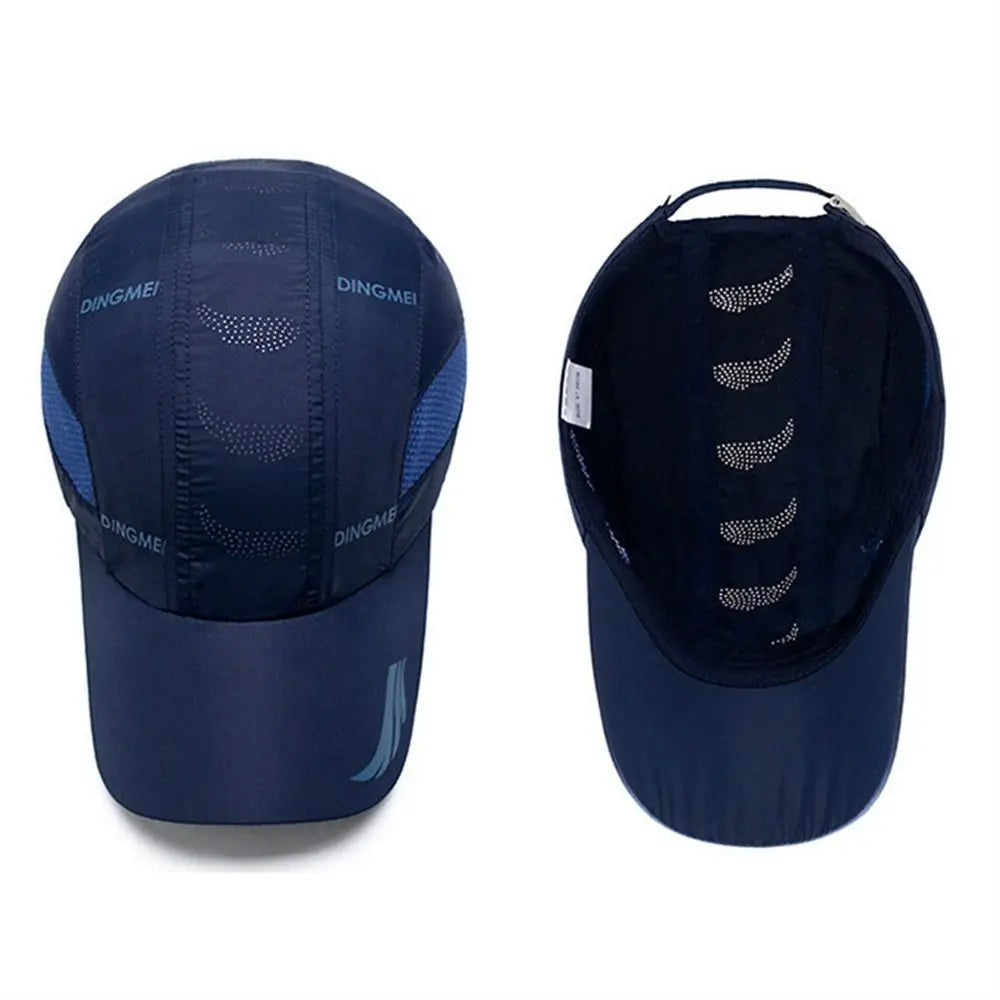 Running Hiking Quick Dry Baseball Cap Sun Protection Breathable Sports Cap Adjustable Casual Snapback Hat Golf Tennis