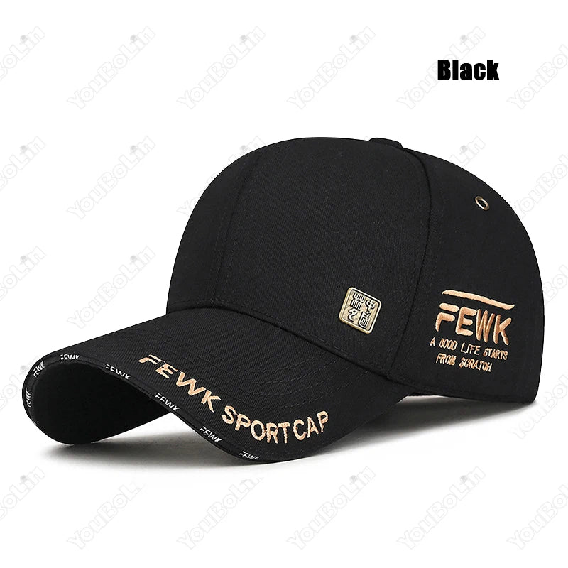 New Fashion High Quality Unisex Chinese Style Letters Embroidery Cotton Adjustable Baseball Cap Sun Hat Trucker Caps Dad Hats