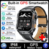 2026 New Outdoor Military Men's Smartwatch Is Equipped With GPS LED Lighting, A Compass, Wireless Communication, IP68 Waterproof