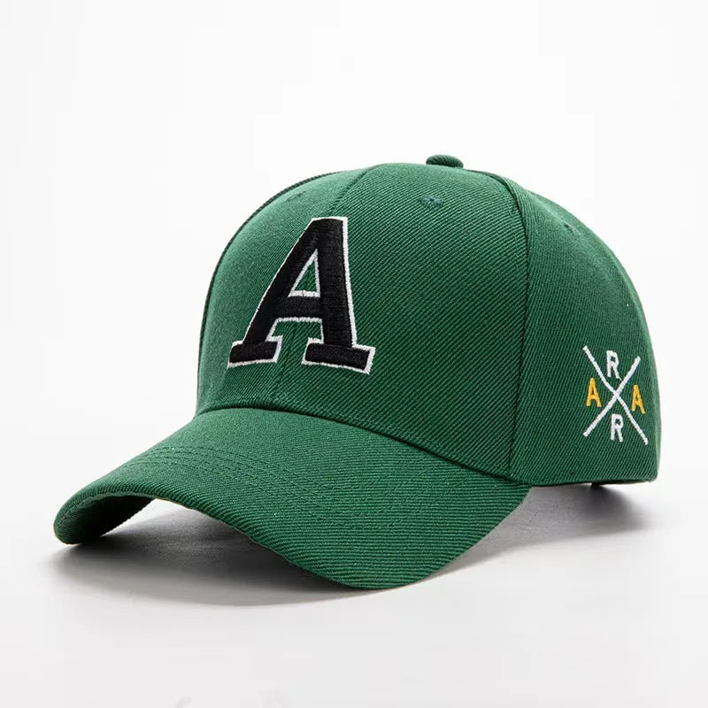 1 Summer Men's Embroidered A Letter Multi Color Duck Tongue Hat Outdoor Sports Baseball Hat