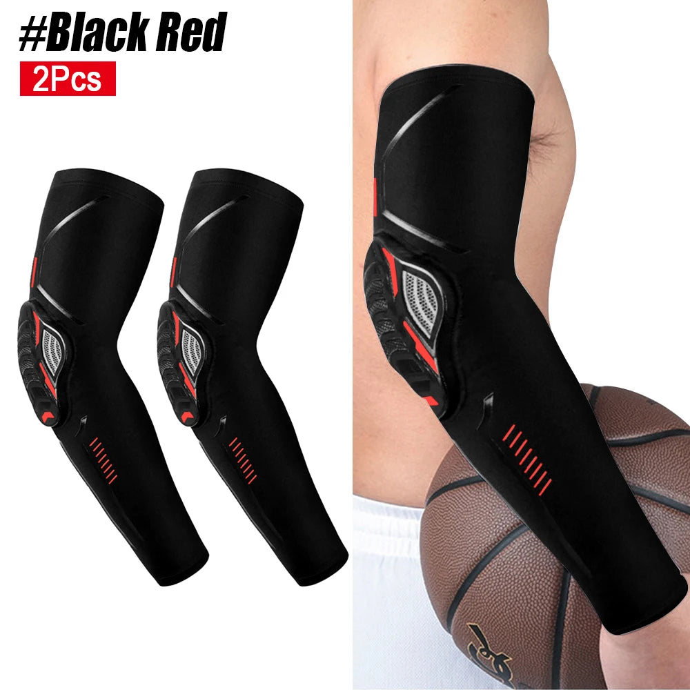 2Pcs/Pair Sport Crashproof Knee Support Pad Elbow Brace Arm Leg Compression Sleeve Outdoor Basketball Football Bicycle Protector