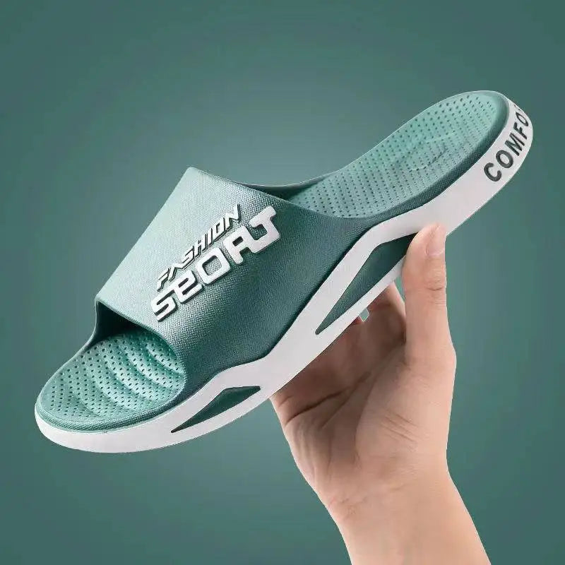 New Summer Soft Sole Slippers Fashion Personality Home Bathe Sandals Anti Slip Durable Men's Beach Outdoor Plus Size Flip Flops