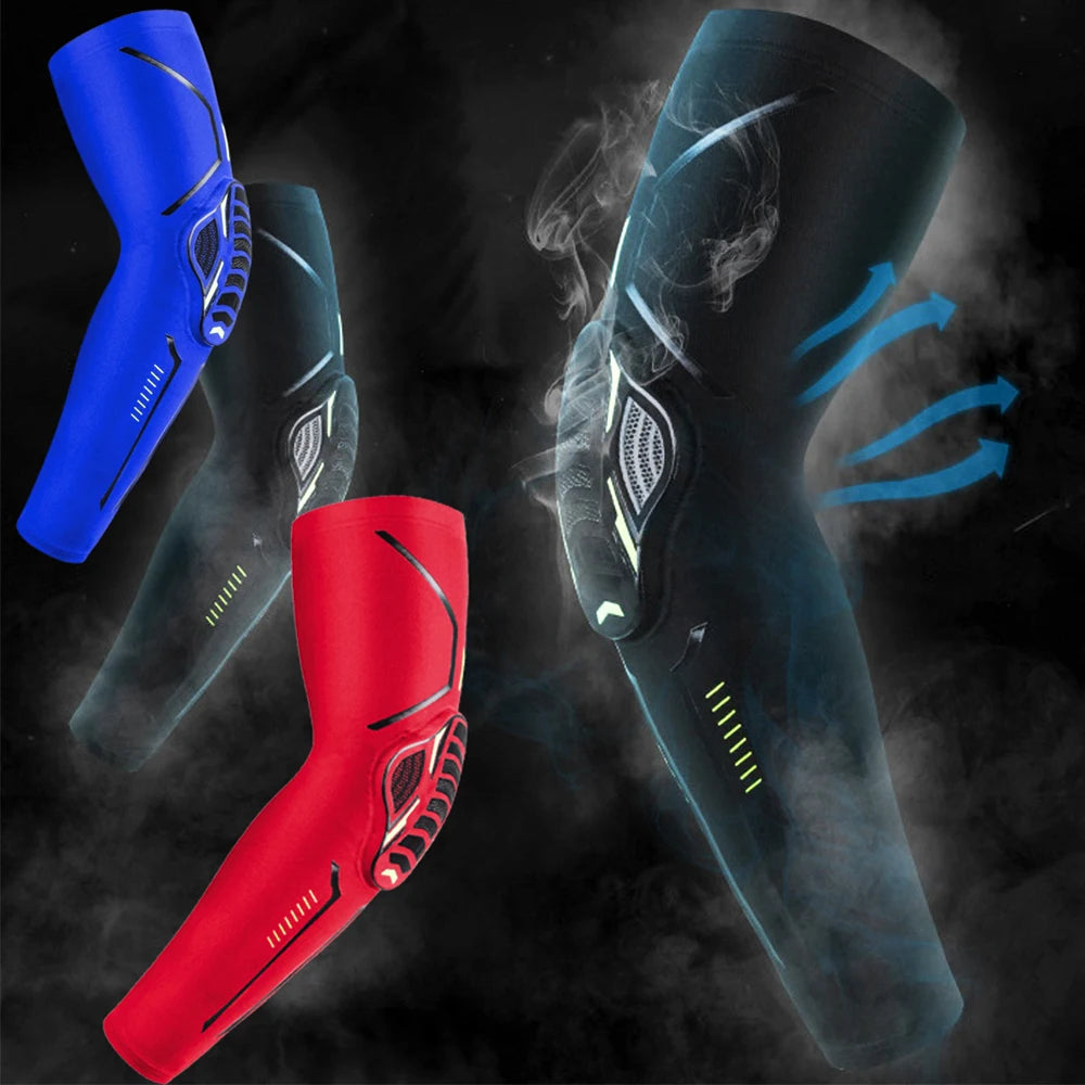 2Pcs/Pair Sport Crashproof Knee Support Pad Elbow Brace Arm Leg Compression Sleeve Outdoor Basketball Football Bicycle Protector