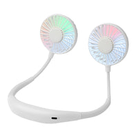 Portable Hanging Neck Fans 3-Speed Adjustable Neck Dual Fan USB Rechargeable Home OfficeOutdoor Travel