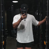 Men Short sleeve Cotton T-shirt men Sports t shirt Fitness Bodybuilding loose Running t shirt Male Training Brand men Clothing