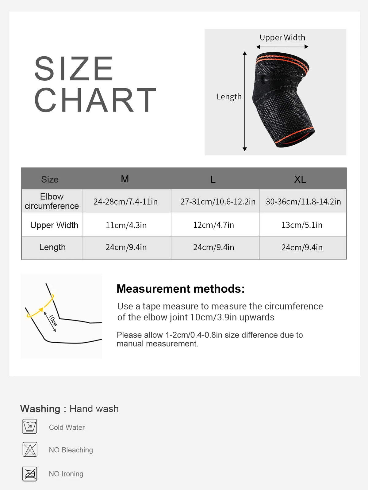 VBOSI 1pc Men Women Elastic Breathable Unisex Elbow Support Arm Sleeves with Gel Pads, Ergonomic Design & Air Holes