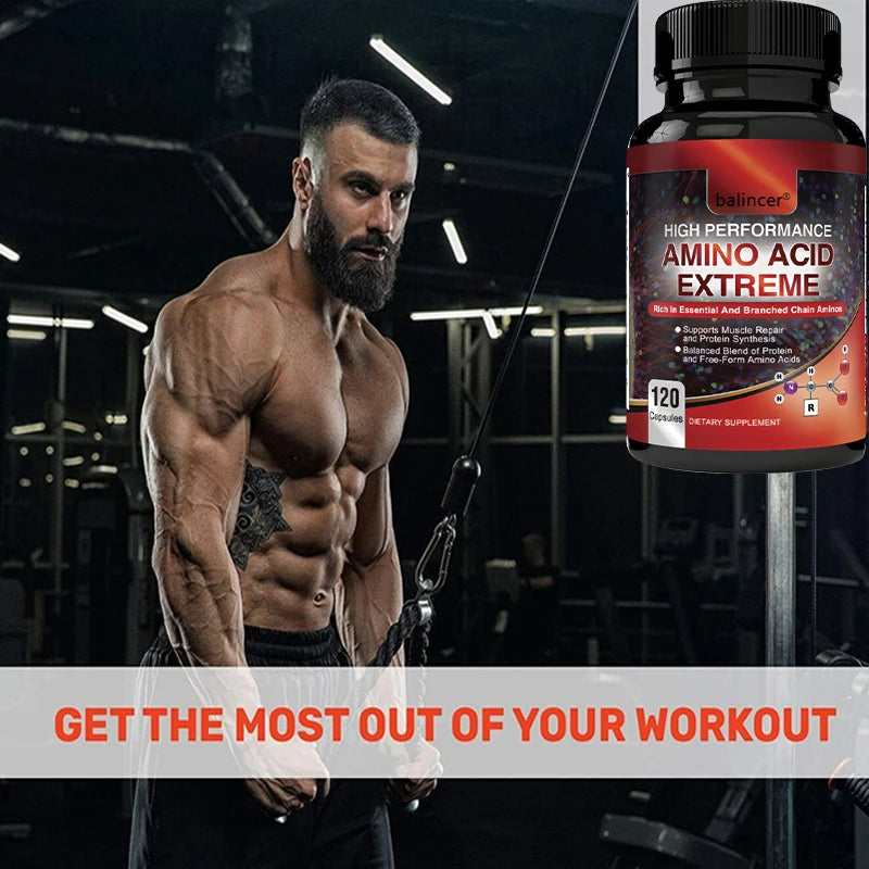 High Performance Amino Acids - Rich in Amino Acids and BCAAs - Muscle Replenishment, Repair and Growth, Workout Supplement