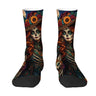 Fun and Retro Sugar Skull Print Men's Socks Quirky and Hip-hop Harajuku Outdoor Sports Socks Skin-friendly Breathable Soft Socks