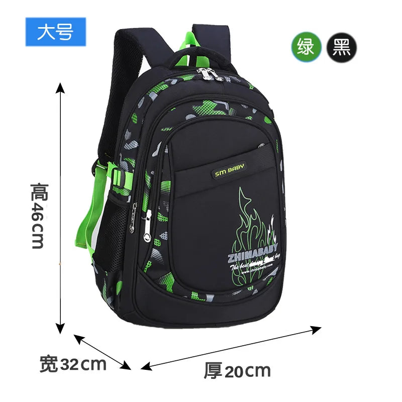 Waterproof Lightweight School Backpack for Kids 6-12 Years Durable Large Capacity Student Bookbag Boys Girls254