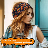 Halloween Party Headband Turban Headband Sport Hair Band Pumpkin Ghost Skull Print Hair Accessories Halloween Costume Party