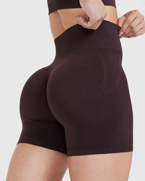 Effortless Seamless Shorts Women High Waist Workout Gym Shorts Scrunch Butt Yoga Shorts Athletic Tight Running Booty Biker Short