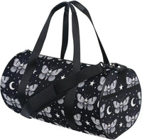 Sports Duffel Bags Gothic Skull Butterfly Athletic Gym Bag Overnight Workout Travel Tote Luggage for Men Women Yoga