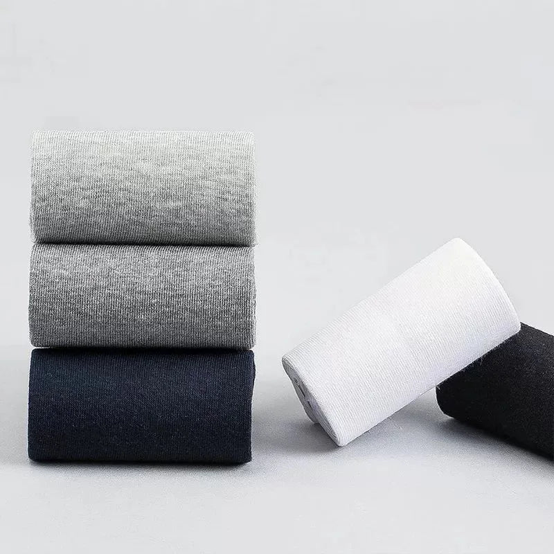 5/10 Pairs Men's Cotton Socks New Style Black Business Men Socks Soft Breathable Summer Winter for Male Socks Plus Size 38-45