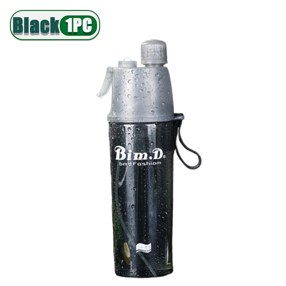 2 in 1 Spray Water Bottle Portable Cooling Hydration Cup for Outdoor Sports Travel Camping Summer Gift for Fitness Lovers
