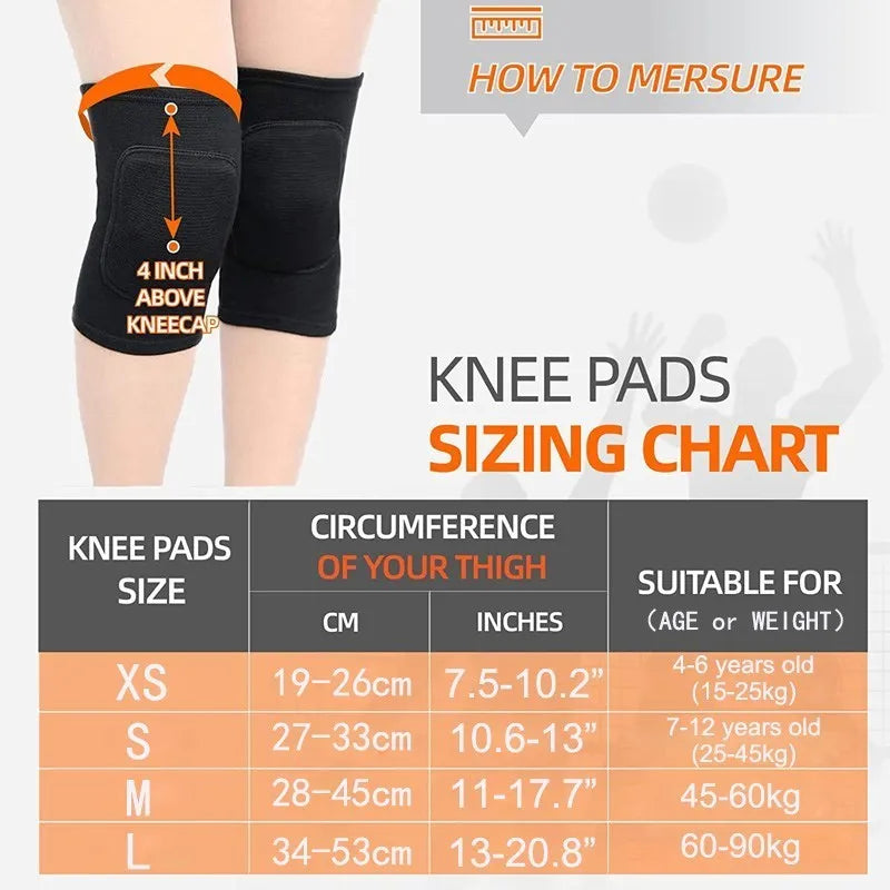 WOSWEIR-Dancing Knee Pads for Volleyball Yoga Women Kids Men Patella Brace Support EVA Kneepad Fitness Protector Work Gear