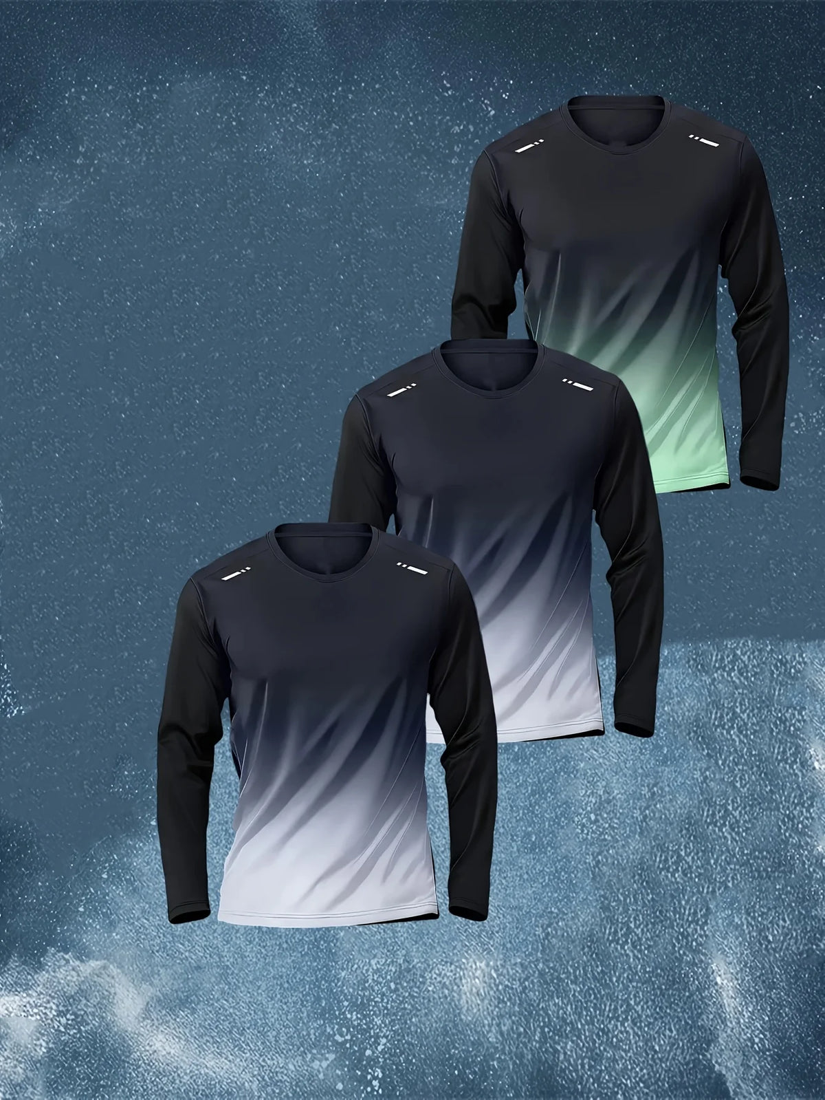 T-shirt men's four seasons long sleeve outdoor speed dry clothes running training breathable leisure fitness top