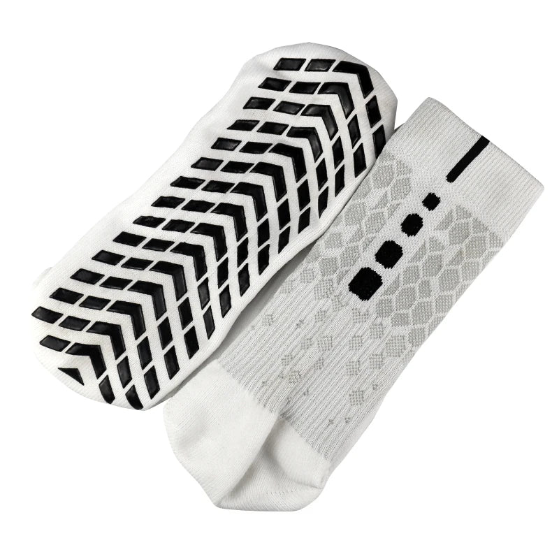 2023 New Men Women Football Socks Honeycomb Graphics Breathable Sports Arrow Silicone Anti Slip Grip Soccer Socks
