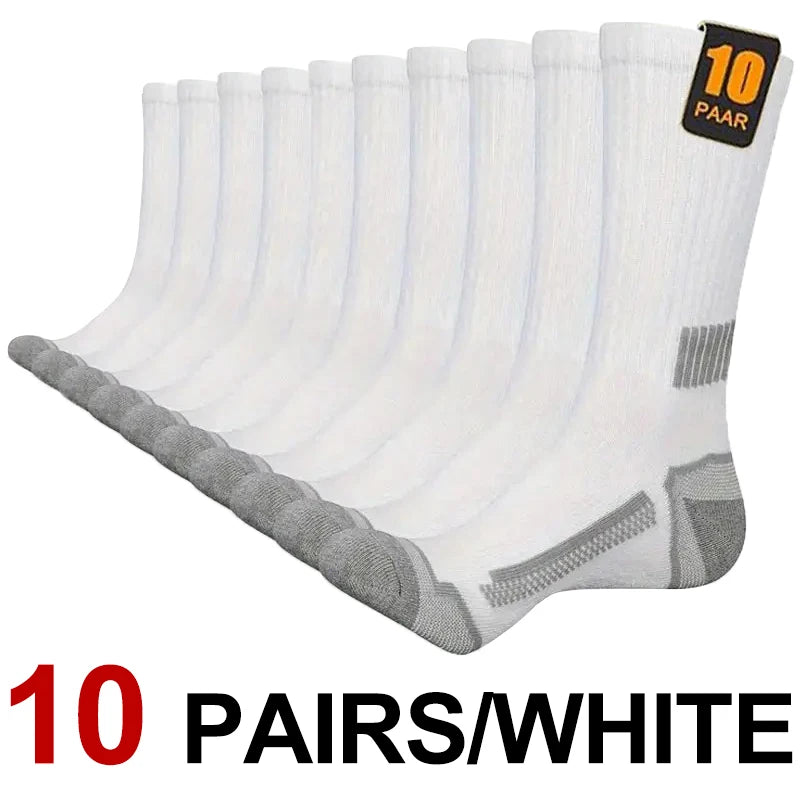 10/30 Pairs Neutral Solid Color Round Neck Socks Spring Summer Sweat Absorbing Breathable Comfortable All-season Sports Socks