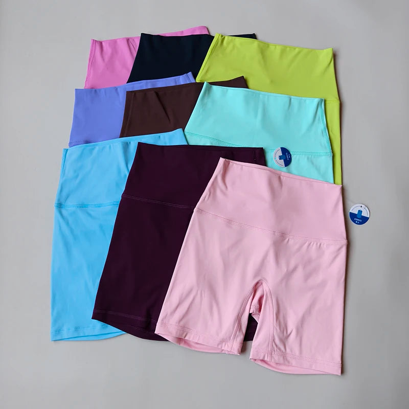 Summer Nude Shorts High Waist Seamless Yoga Shorts Scrunch Bum Gym Shorts Workout Biker Short Stretch Fitness Running Clothing
