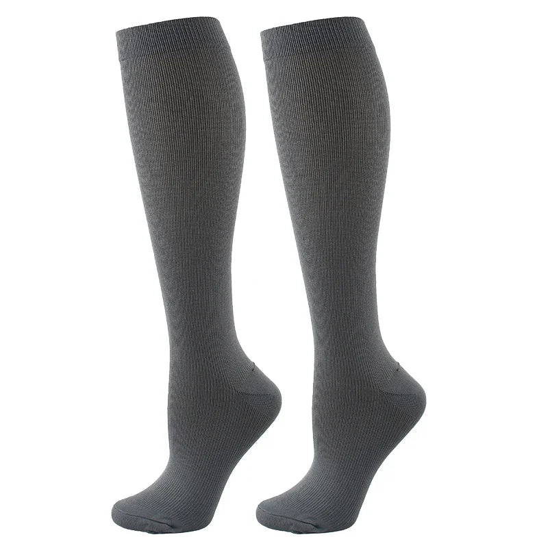 Varicose Compression Socks Blood Circulation Knee Length Elastic Socks Gym Outdoor Marathon Cycling Natural Hiking Sports Sock