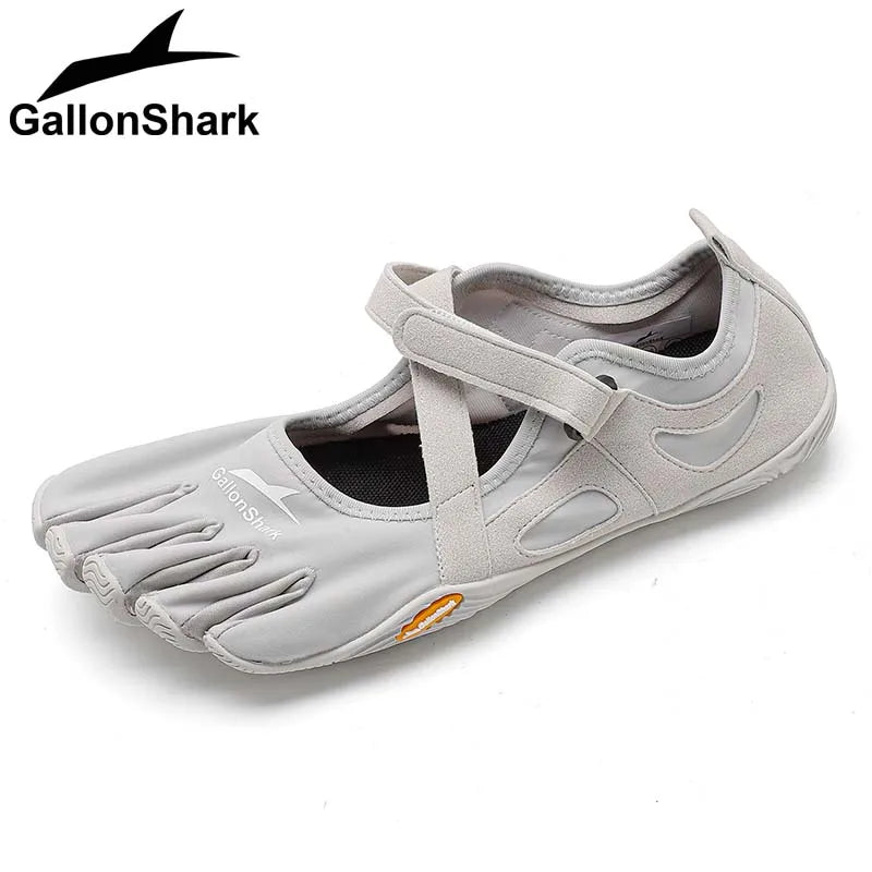 GallonShark Adult Non-Slip Closed-Toe Five-Finger Shoes, Supportive Barefoot Shoes for Yoga, Pilates & Home Exercise Sessions