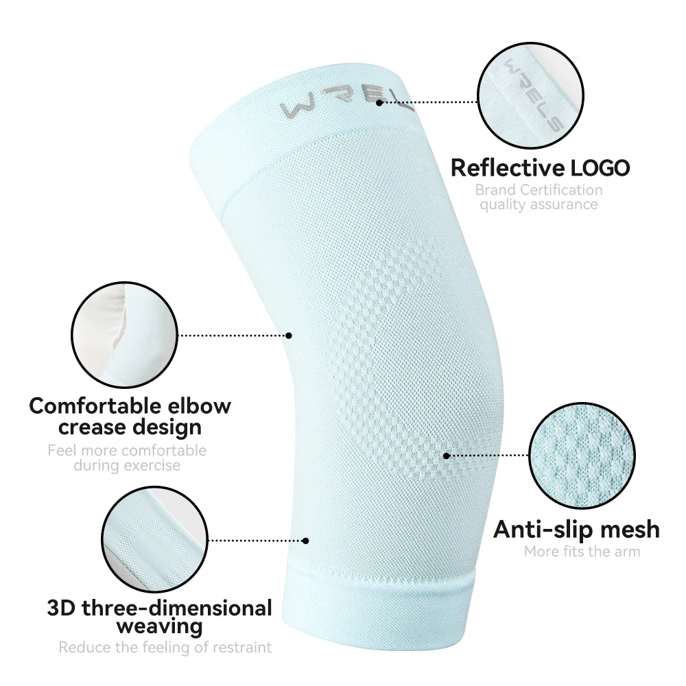 WRELS Elbow Brace Compression Arm Sleeve Breathable Ultralight Elbow Support Non Slip Men Women Basketball Gym Elbow Protector