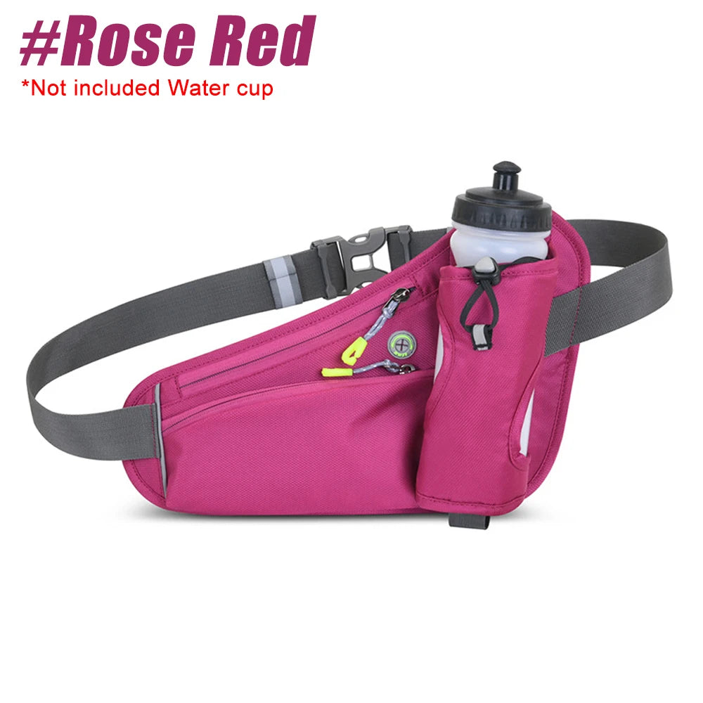 1Pcs Running Fanny Pack with Water Bottle Holder - Running Belt With Water Bottle Holder and Pouch - Travel Fanny Pack
