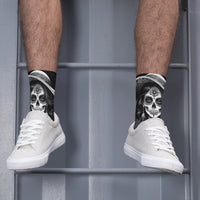 Sugar Skull Art Men's Socks Novelty Day of the Dead Theme Harajuku Retro Casual Comfortable Breathable Socks Crazy Party Gift