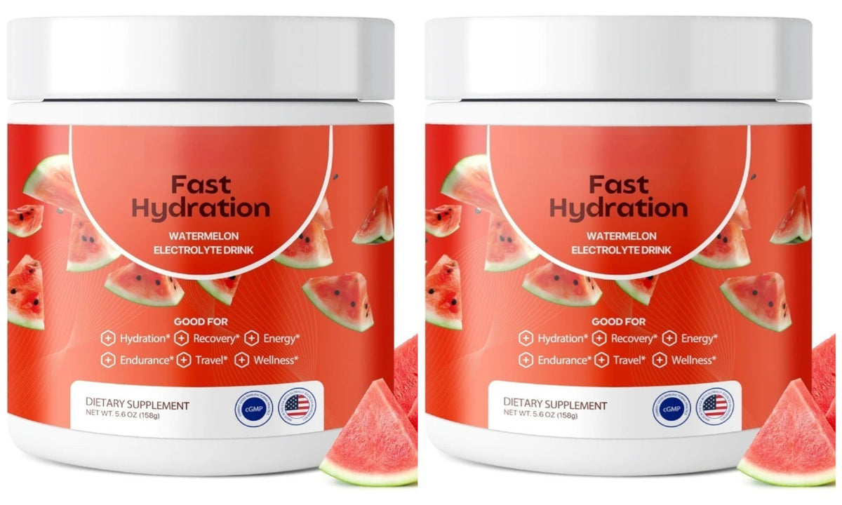 Electrolyte Supplements Watermelon Flavor Sugar Free Hydration Mix with Sodium Potassium Magnesium Calcium Travel Jar