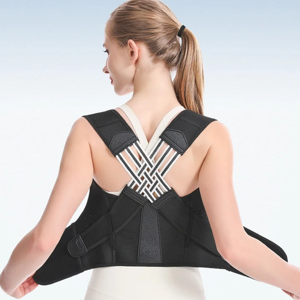 AOLIKES New Back Posture Corrector Brace for Women Men Breathable Back Posture Correction Back Support Belt Adjustable Shoulder
