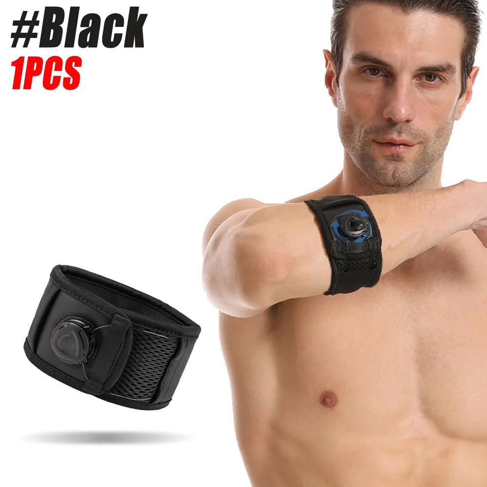 1PCS Adjustable Knob Tennis Elbow Brace Strap for Tendonitis Elbow Relief for Men Women,Elbow Brace, Arm Forearm Brace Bands