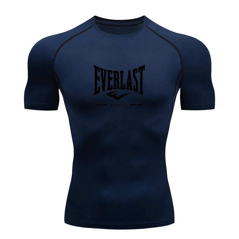 New Men's Running Compression T-Shirt Short Sleeve Gym Workout Shirts Fitness Shirts Men's Jogging Sportswear Sweatshirts