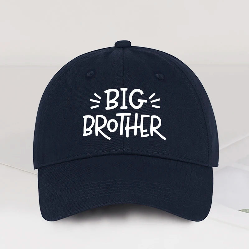 Coolwind BIG BROTHER Letter Print Soft-Peak Baseball Cap - Adjustable Outdoor Sports Cap - Unisex Men's Versatile Dad Cap