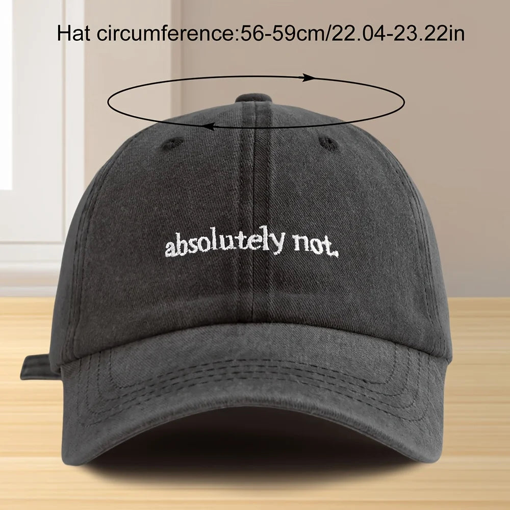 1 Retro Washed Vintage Letter Embroidered Baseball Cap for Men's Outdoor Versatile Sports Hat Suitable for Spring and Summer