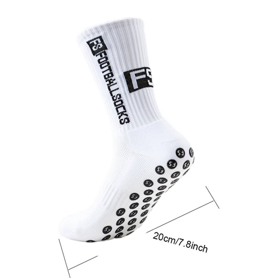 1 Pair Men's Women's Anti Slip Grip Baseball Rugby Breathable Shockproof Towel Bottom Athletic Exercise Socks